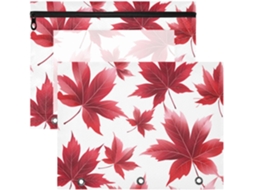 Conjunto de 2 Estojos Plásticos com Janela Transparente para Fichário 3 Argolas, Ideais Estudantes e Escritóri