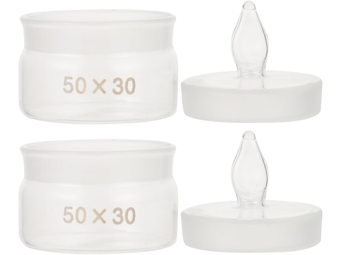 Frasco De Pesagem Vidro Laboratório, 2 Peças