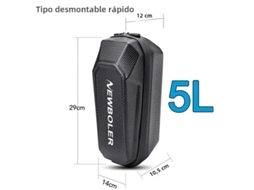 (5l) Nova Bolsa Para Guidão De Patinete Elétrico - Grande Capacidade, Impermeável E Universal