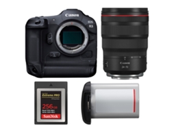 Eos R3 + Rf 24 70mm F/2.8 L Is Usm + 1 Sandisk 256gb Extreme Pro Cfexpress Type B + Canon Lp e19 + Ebook “20 Dicas para Fotos Que Impressionam” CANON
