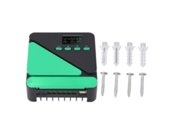 Controlador de Carga Solar MPPT 12v 24v 20a com LCD para Baterias AGM, Gel, Lítio