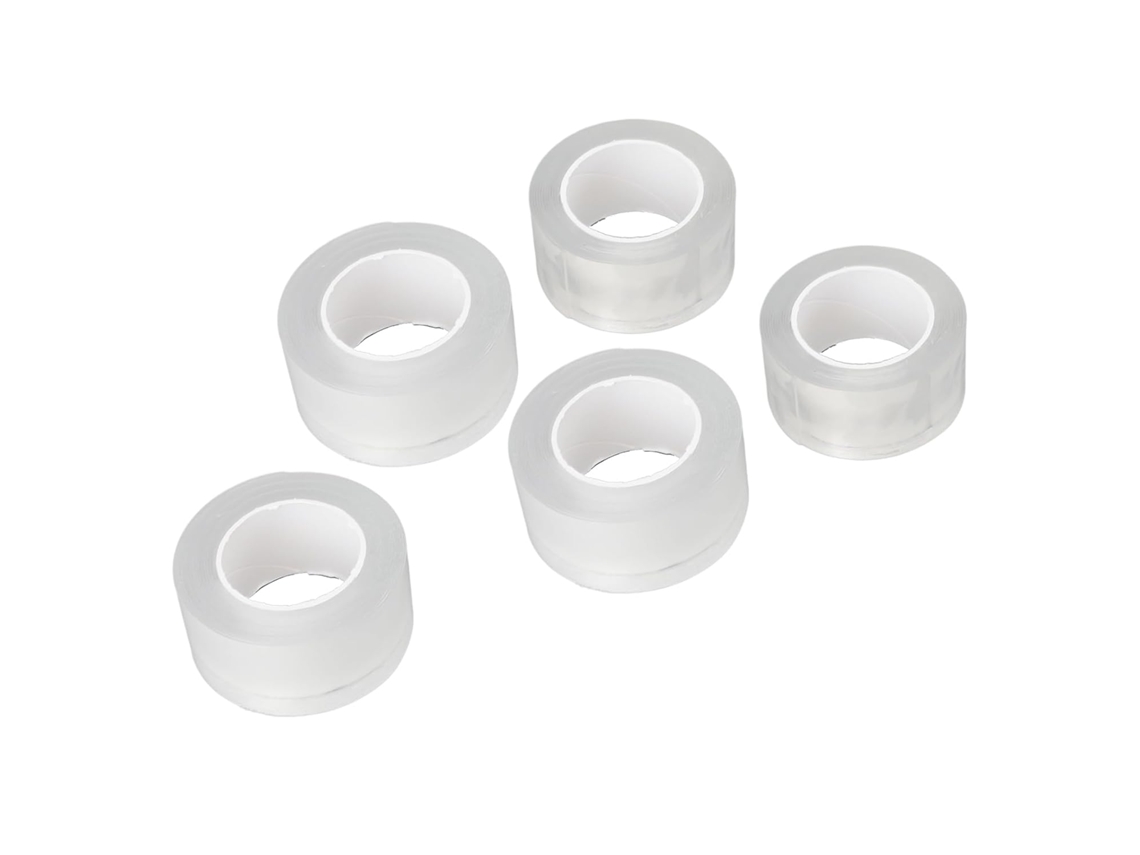 Fita Adesiva Dupla Face, Transparente, 5 Rolos, Forte Adesão Para Projetos Faça Você Mesmo, Gel Acrílico, 3cm de Comprimento
