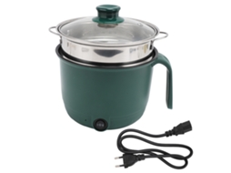 Panela Elétrica de Cozimento 1.5l 600w Inox Antiaderente Tampa Transparente Eu Plug 220v | S/MARCA