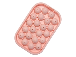 Molde Esférico De Gelo Em Silicone Com Tampa, Rosa, 22 Bolas, Para Bebidas