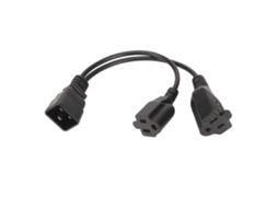 Cabo Mali Divisor Y IEC320 C14 para 5-15R, 5-20R, 1 Entrada, 2 Saídas, 0.32m | S/MARCA