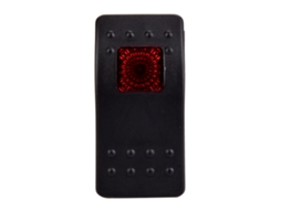 5 Peças Interruptor De Oscilação De 4 Pinos Com Luz Led 12v Cc Para Carro, Barco, Caravana, Bateria (vermelho)
