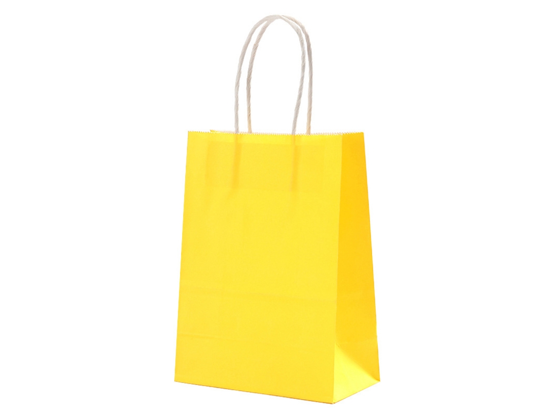 Pacote com 20 Sacolas de Presente, Sacolas para Doces, Papel Kraft Colorido BRILVIBERA