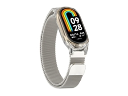 Capa e Bracelete para Xiaomi Mi Band 7 XIAOMOYU em PC transparente e metal com ímã Starlight