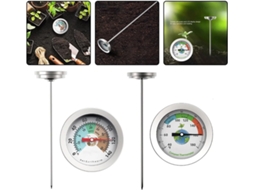 Termômetro De Solo Kirakira Com Sonda Aço Inoxidável 200mm, Para Compostagem E Jardinagem, Faixa Medição 40a