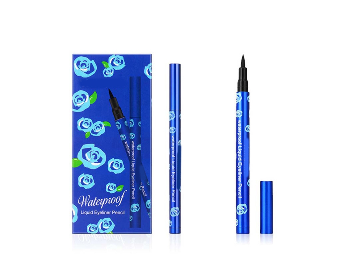 Lápiz De Eyeliner Líquido Impermeable - Ferramenta De Maquiagem Em Tubo Azul