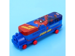 Estuche de Lápices Infantil Tren Doble Capa Capacidad Grande Estuche Escolar Spiderman Azul Oscuro