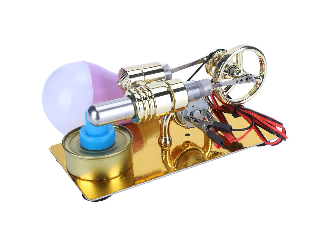 Modelo De Motor Stirling Gerador De Lâmpada Combustão Externa Brinquedo Educativo Ciência Física