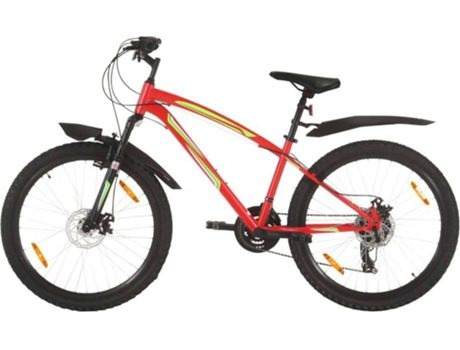 Bicicleta de Montanha VIDAXL Vermelho - Velocidades: 21 - 42 cm (26'')