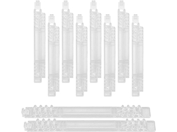Encadernação em espiral transparente de plástico Shineofi com 10 argolas para papel tamanho A5, 8 anéis para pastas, capacidade para