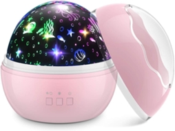 Lurelia Projetor De Estrelas Em Forma De Estrela Com Recarregável Usb, Sensor De Toque, Brilho Regulável E Rgb Para Quarto Infantil
