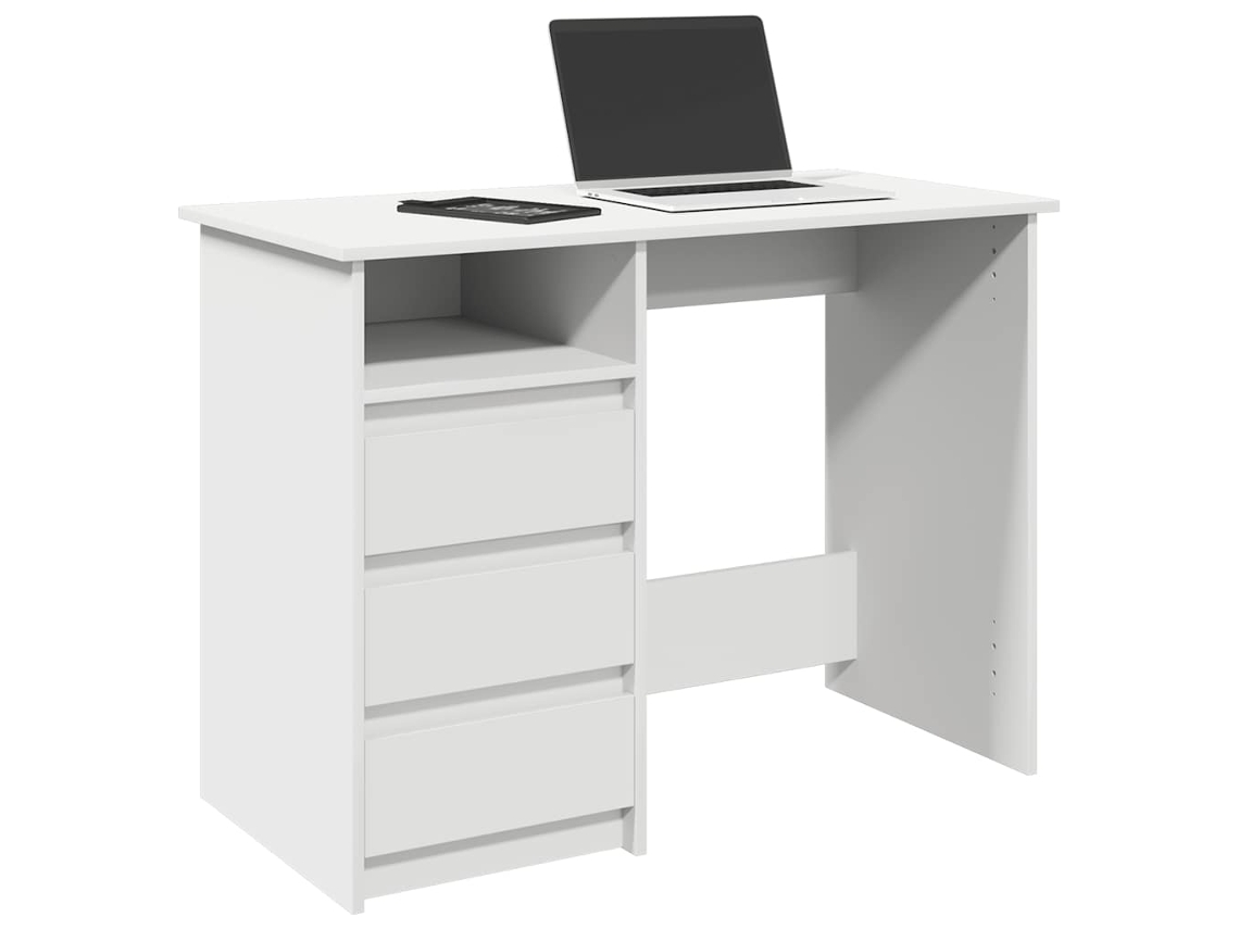 Vidaxl Secretária 102x50x75 Cm Derivados De Madeira Branco