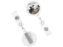 Suporte para Crachá Retrátil e Resistente, com Espirais de Identificação da Fazenda, Suporte para Crachá Resistente, com Clipes