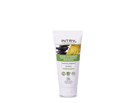 Carvão Ativado e Gengibre Orgânico Esfoliante Esfoliante Equilibrante de Sebo Esfoliante de Limpeza Feminino 75 ml INTRA