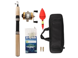 Kit de Pesca no Gelo Ultraleve com Vara e Iscas