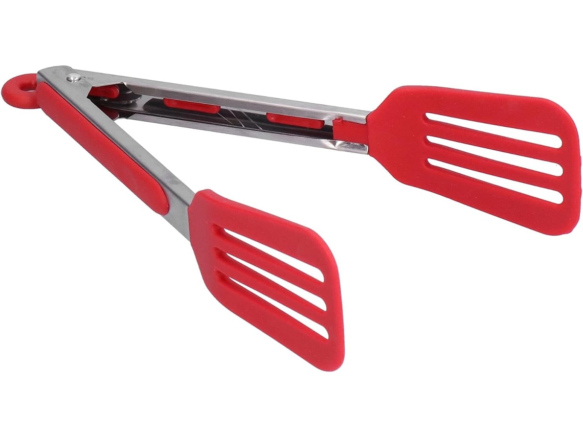 Pinça Dobrável Para Bife Em Aço Inoxidável Com Revestimento De Silicone, Ideal Para Churrasco, Servir Alimentos Na