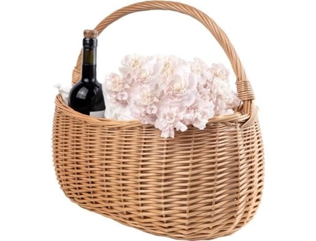 Cesto De Vime Creative Home 45 X 26 X 41 Cm Marrom Feito À Mão Crehom Creative Home