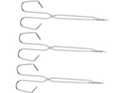 Conjunto De 3 Pinças Para Churrasco Em Ferro Resistente Ao Calor Com Cabos Antiderrapantes, Da Ibasenice, Para Lareiras