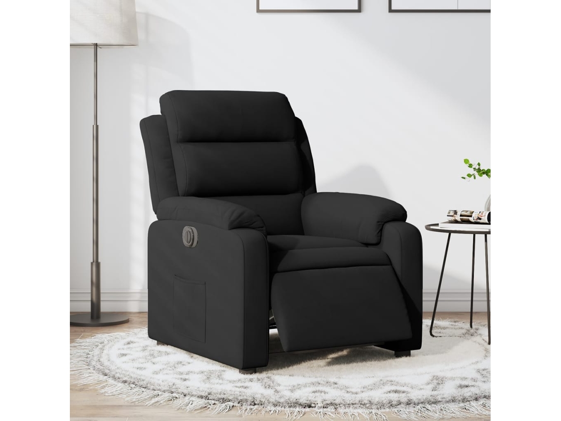Vidaxl Poltrona De Massagens Reclinável Veludo Preto