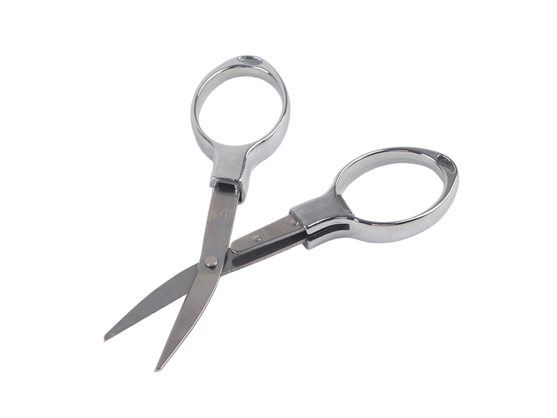 Yuru tesoura de Pesca Mini Plegable de Acero Inoxidable para Llavero, Bolsillo Y Viajes (plata)