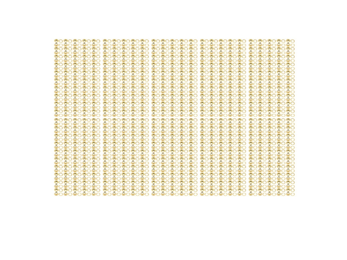 Ruilogod 1000 Ilhós De Latão Com Diâmetros 6, 5mm, 11, 3mm E 4, 6mm, Acabamento Dourado E Arruela