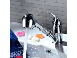 Torneira Misturadora De Cozinha Com Ducha Extensível, Giratória 360°, Para Água Quente E Fria, Com Serpentina De Cerâmica E Um Chu Aquaforge