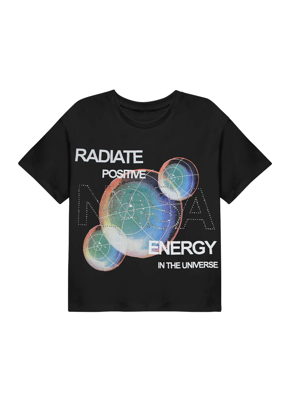 Size:xxxl Rockinstone Nasa - Solar Energy Oversized Cropped - T-shirt Unisex Adults