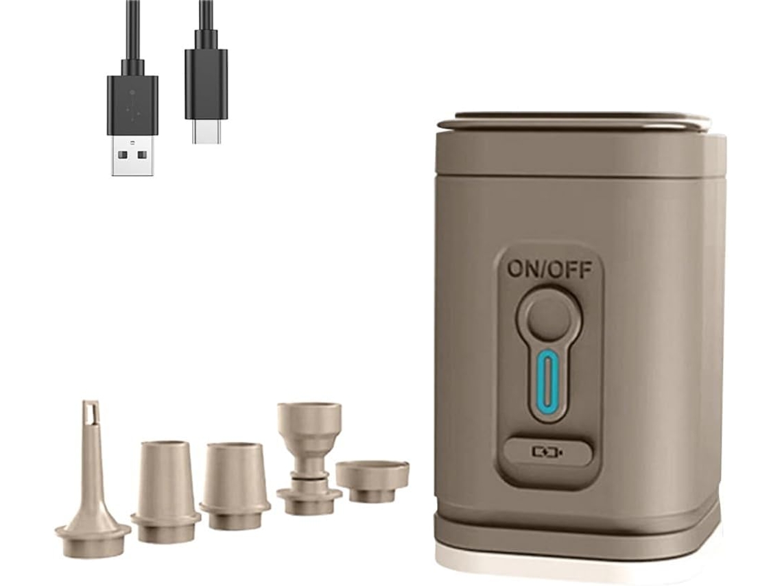 Bomba De Ar Elétrica Com Luzes, Compressor De Ar Sem Carregamento Usb