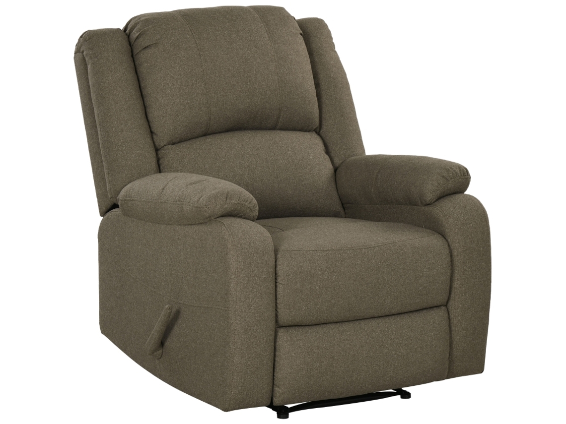 Poltrona Reclinável Ajustável Com Apoio Para Os Pés,suporta 150 Kg,estrutura Em Aço,90 X 96 X 98 Cm,cor Marrom
