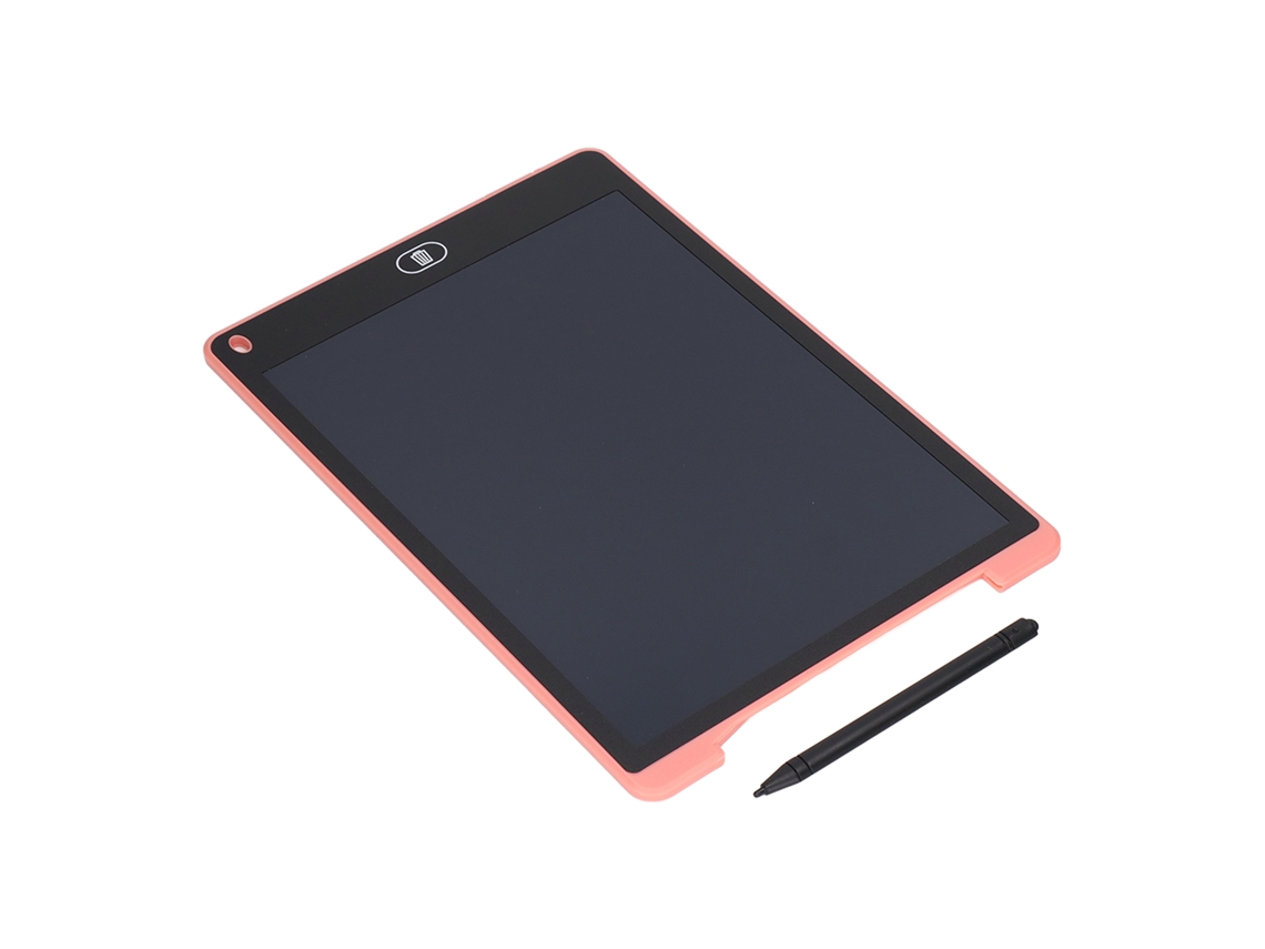Tableta Electrónica Lcd De 12 Polegadas Para Desenho E Grafite Infantil Com Bateria De 40mah Cor Rosa