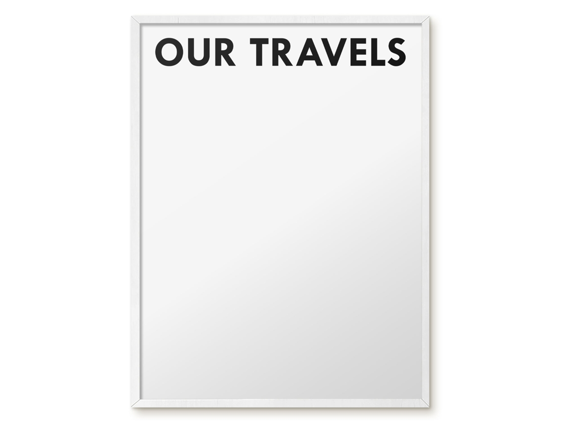 Magnetic Wall Board Our Travels For The Office Espelharte (60x80 Cm)
