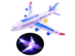 Mali avião de Brinquedo Elétrico Infantil com Luzes e Sons para Meninos e Meninas