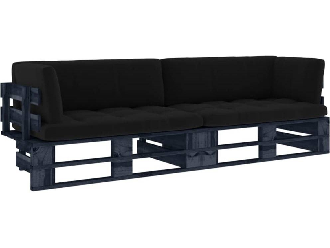 Pallet Sofa, Pallet Sofas Vidaxl Preto Madeira De Pinho (n/a)