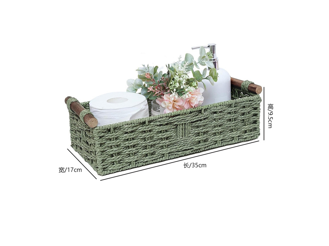 Cesta Verde De Sauce Com Manilha Multiuso
