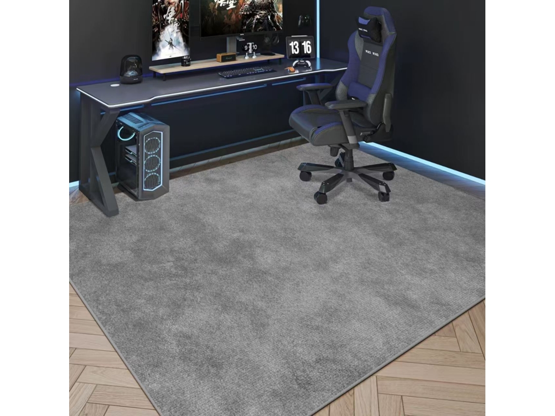 Tapete Protetor Para Cadeiras, (cinza Fosco - 140x200 Cm) Cuich