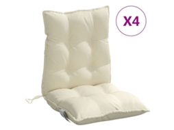 Lowback Chair Cushion, Lowback Chair Cushions Vidaxl Creme Tecido (n/a)