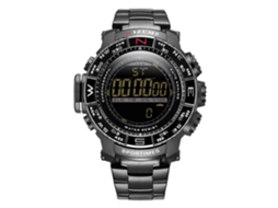 Reloj De Pulsera De Cuarzo Con Correa De Acero Inoxidable Impermeable Y Estilo Fashion (caja Negra Dial Negro)