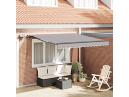 Vidaxl Toldo Retrátil Cinzento-claro 300 X 250 Cm Tecido E Alumínio