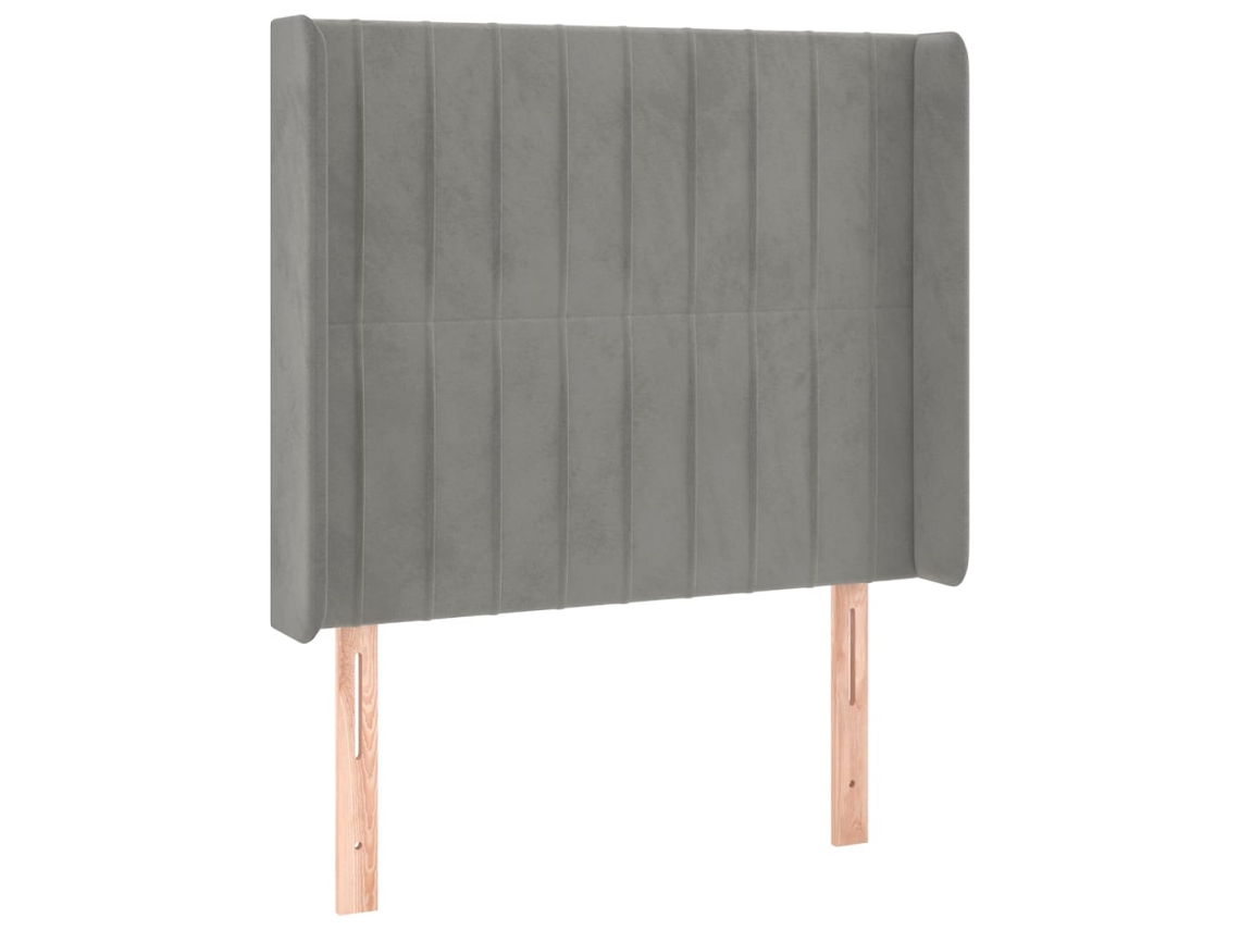 Headboard, Headboards Vidaxl Cinzeto Veludo (83 X 16 X 118/128 Cm)