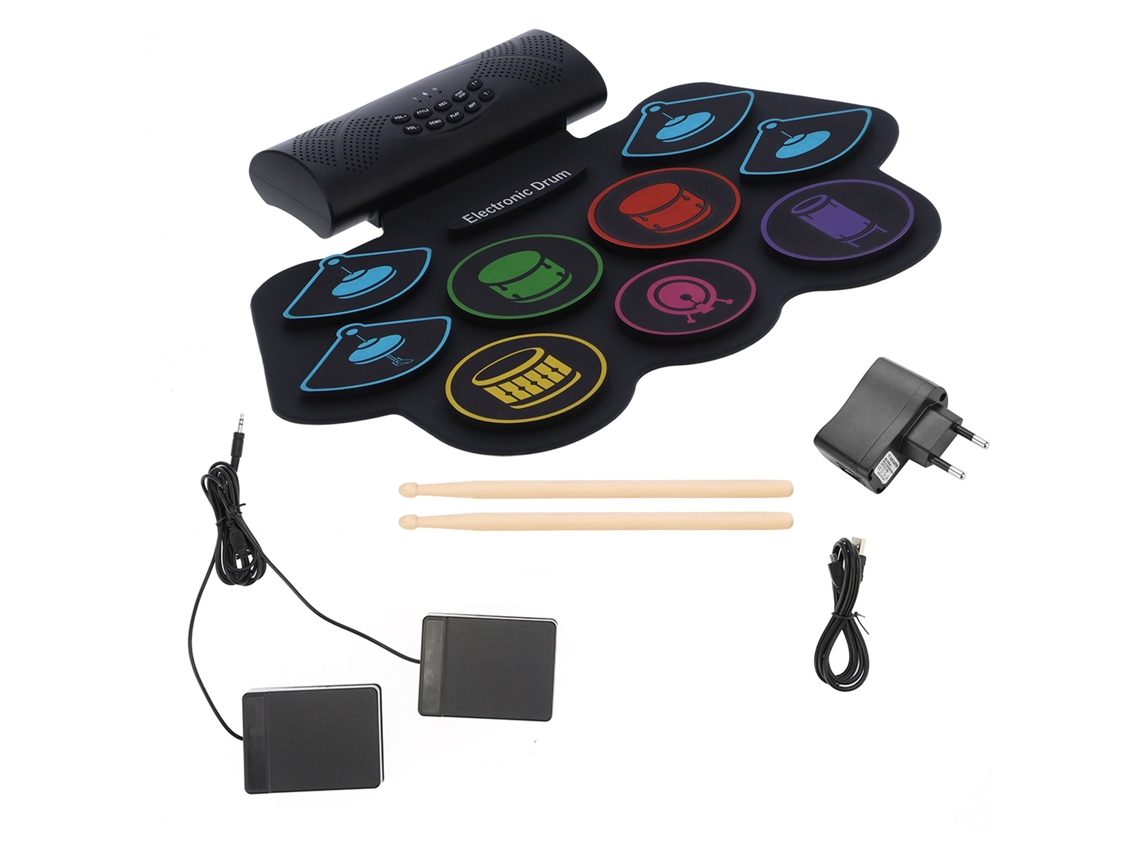 Bateria Eletrônica Dobrável Com Bluetooth E Midi, Alto Falante A Bateria, 100 240v Md862meu Aquaforge