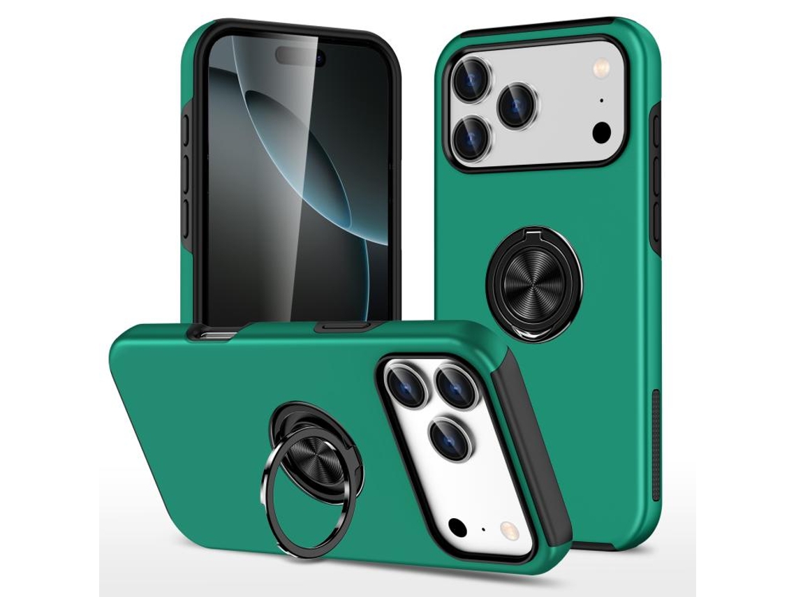 Capa Para Iphone 17 Pro Com Suporte De Anel Magnético E Tpu, Design Invisível.