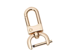 Gancho Rotativo Desmontável de Metal, Clasp Lagosta para Bolsas, Acessórios Diy e Reparos Oro Claro S