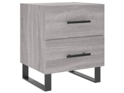 Mesa de Cabeceira Cinza MAISON EXCLUSIVE Derivados de Madeira Sonoma 40x35x47,5 cm
