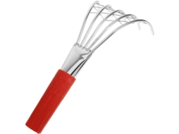 Ancinho Para Conchas Com Cabo Antiderrapante Em Aço Prateado,