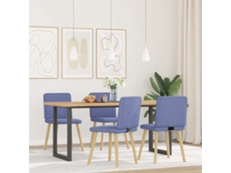 Cadeiras de Jantar 4 Pcs Jeans Tecido Azul MAISON EXCLUSIVE