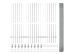 Conjunto 1 Cerca Externa Vidaxl Prateado Aço (50 X 1,4 M)